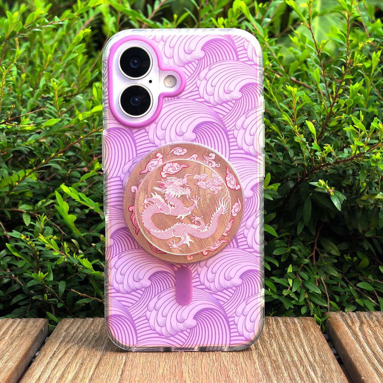 Sea Whisper Purple Phone Case MagSafe Grip Set