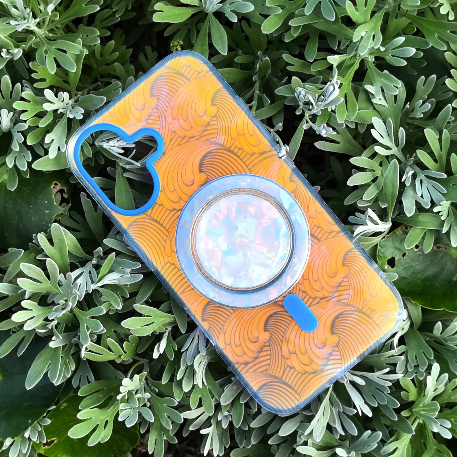 Sea Whisper Blue Phone Case MagSafe Grip Set