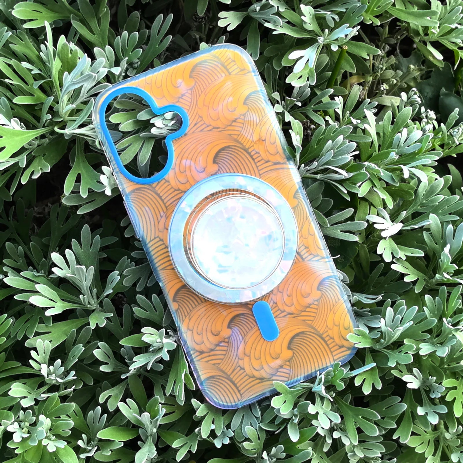 Sea Whisper Blue Phone Case MagSafe Grip Set