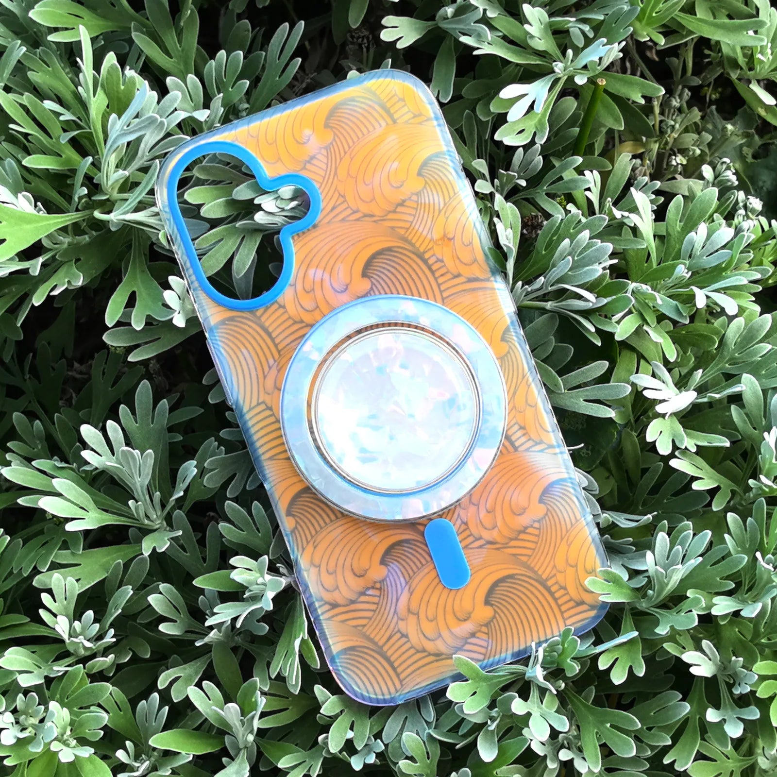 Sea Whisper Blue Phone Case MagSafe Grip Set