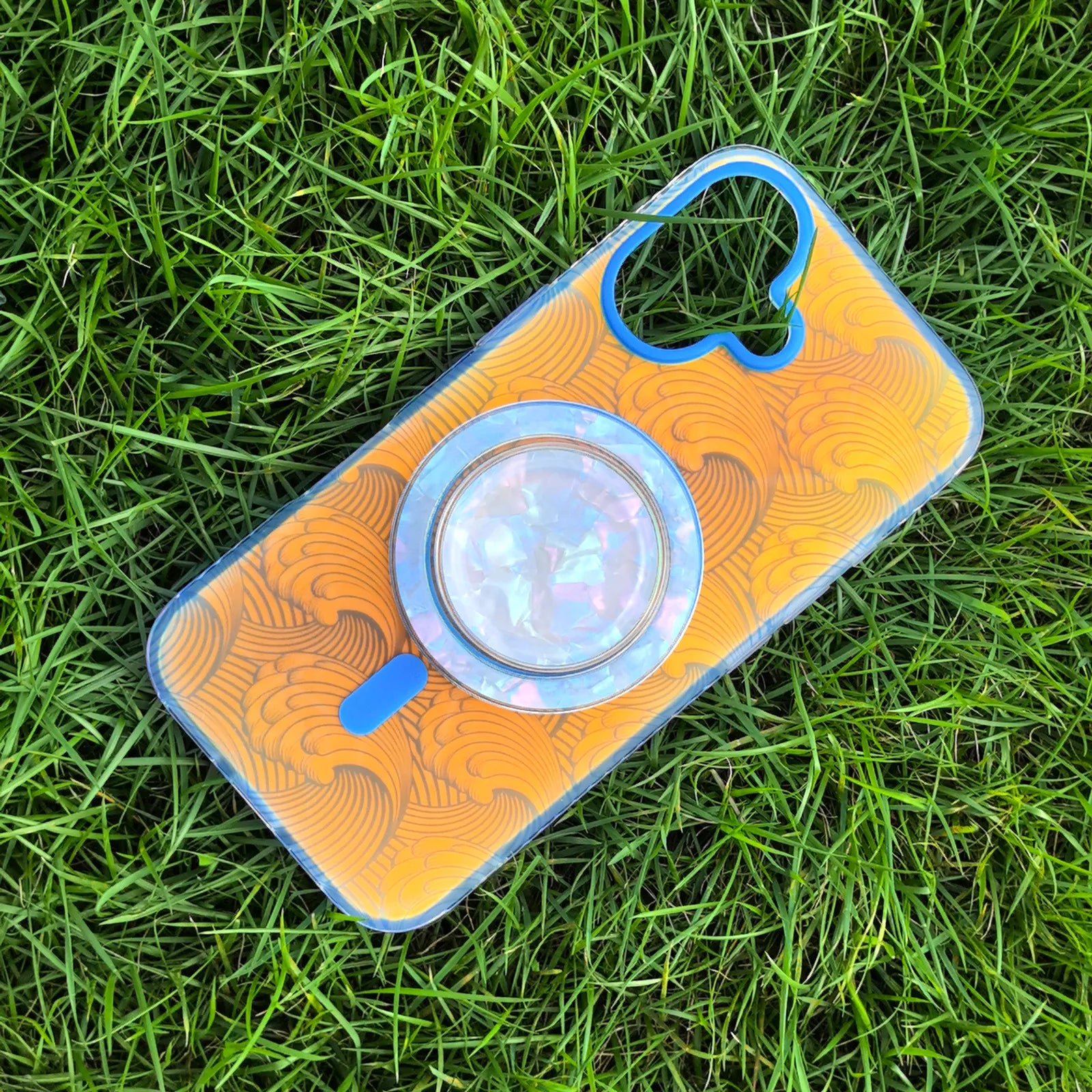 Sea Whisper Blue Phone Case MagSafe Grip Set