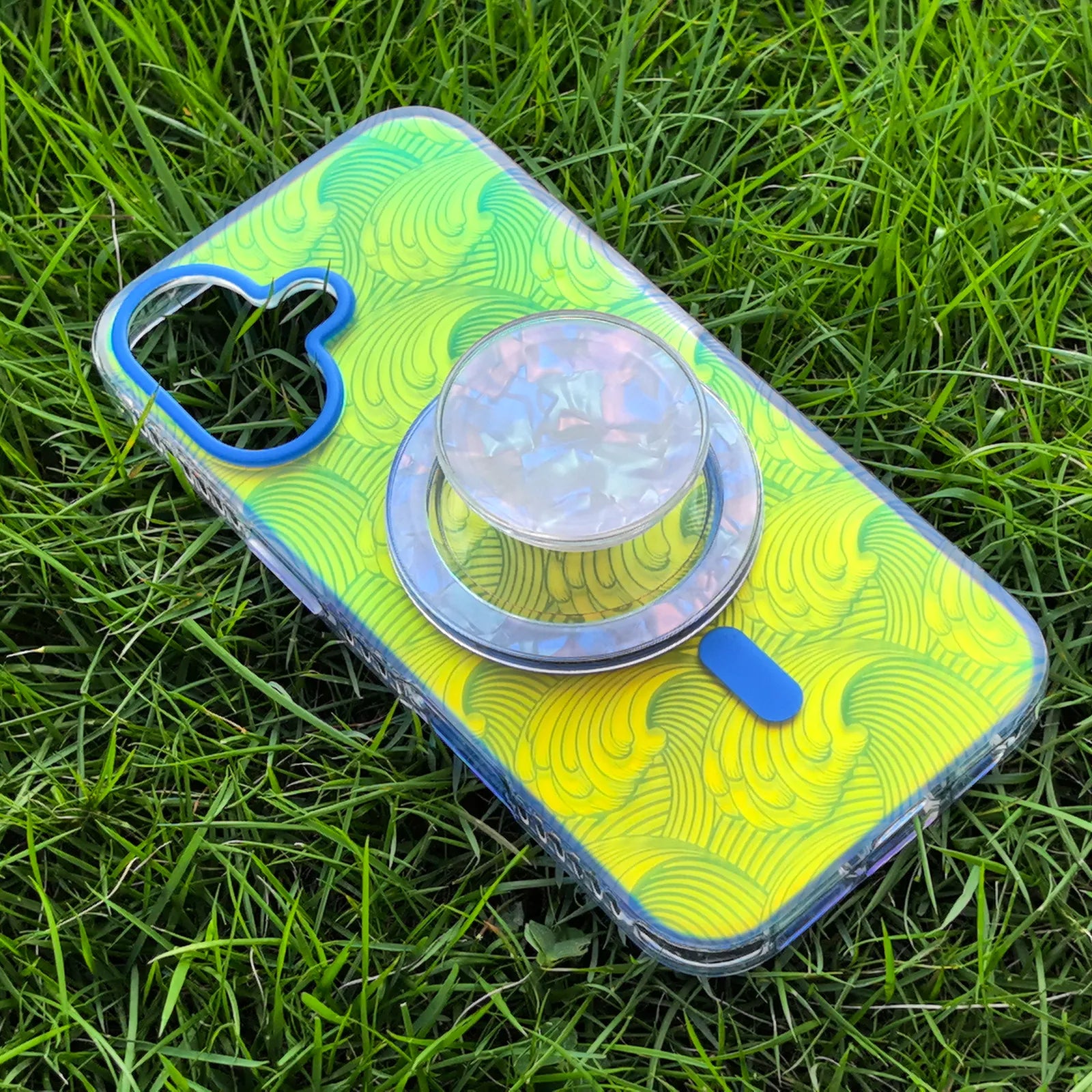 Sea Whisper Blue Phone Case MagSafe Grip Set