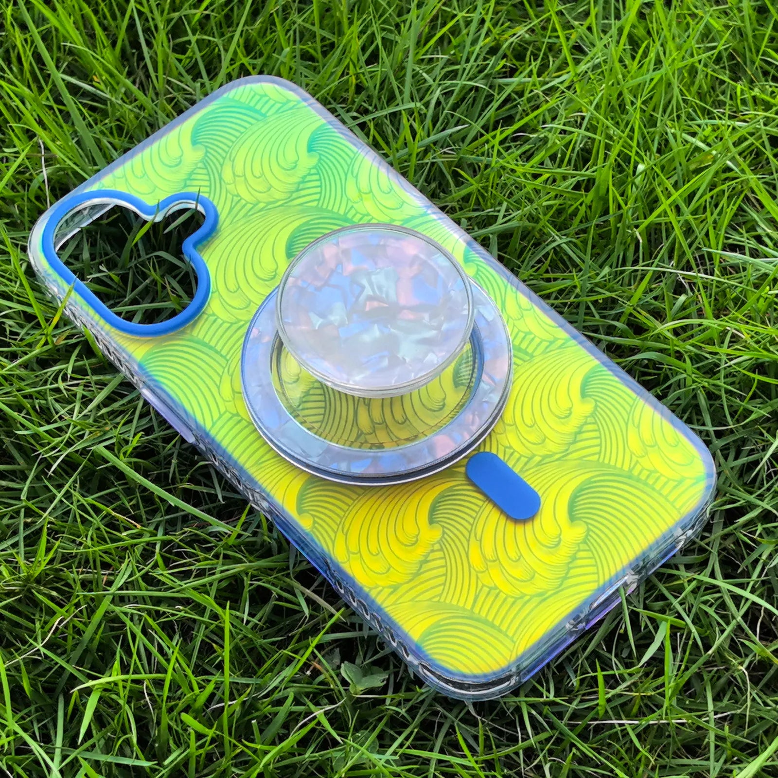 Sea Whisper Blue Phone Case MagSafe Grip Set