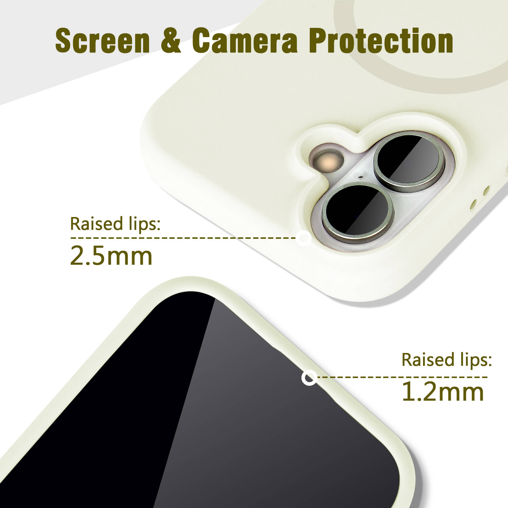 Beige Solid Color Phone Case