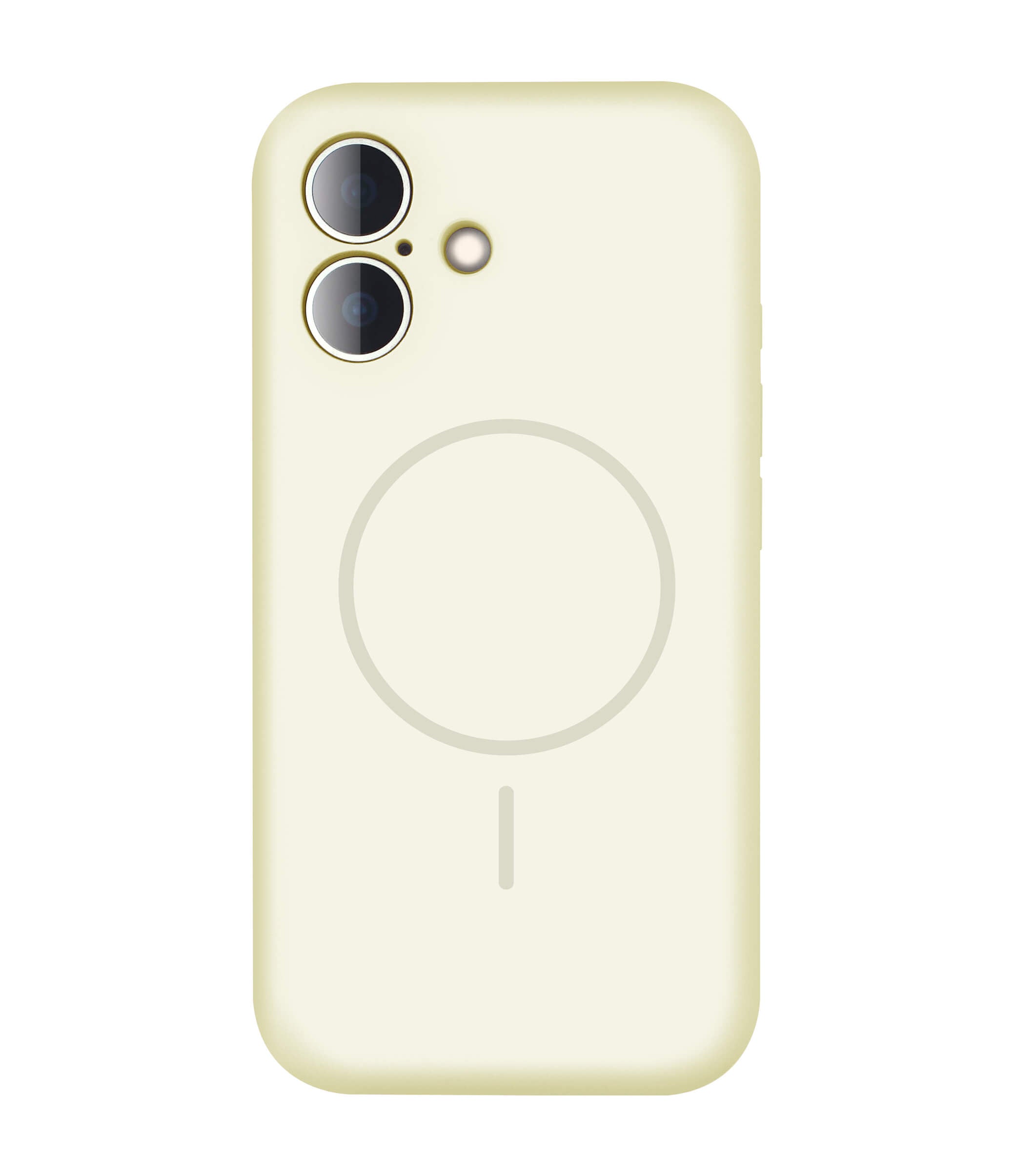 Beige Solid Color Compatible with Magsafe Phone Case