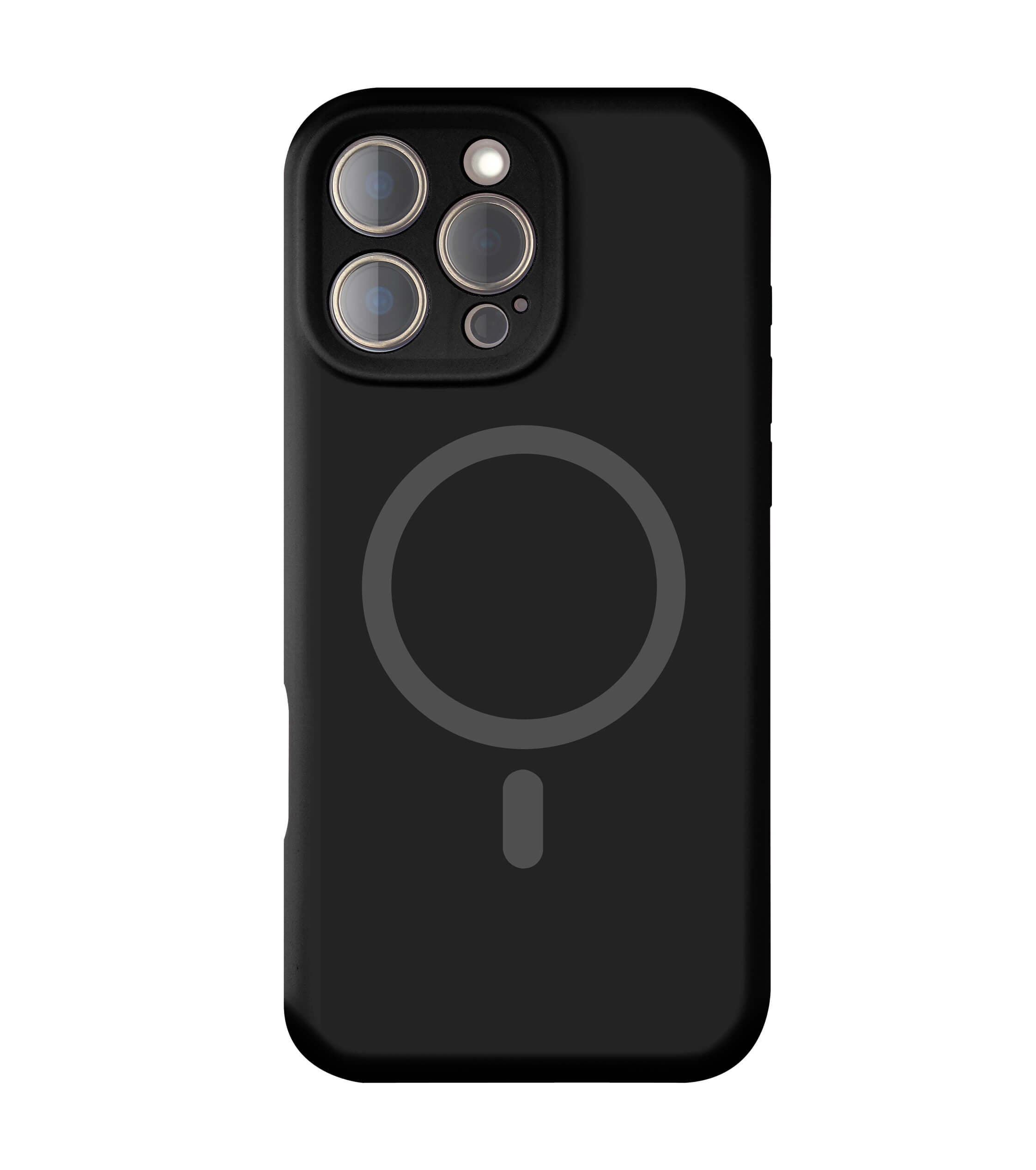 Black Solid Color Full Cover Phone Case