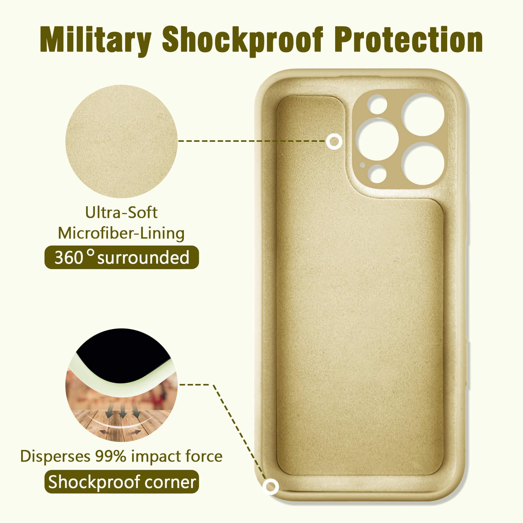 Coffee Solid Color Compatible with Magsafe Phone Case