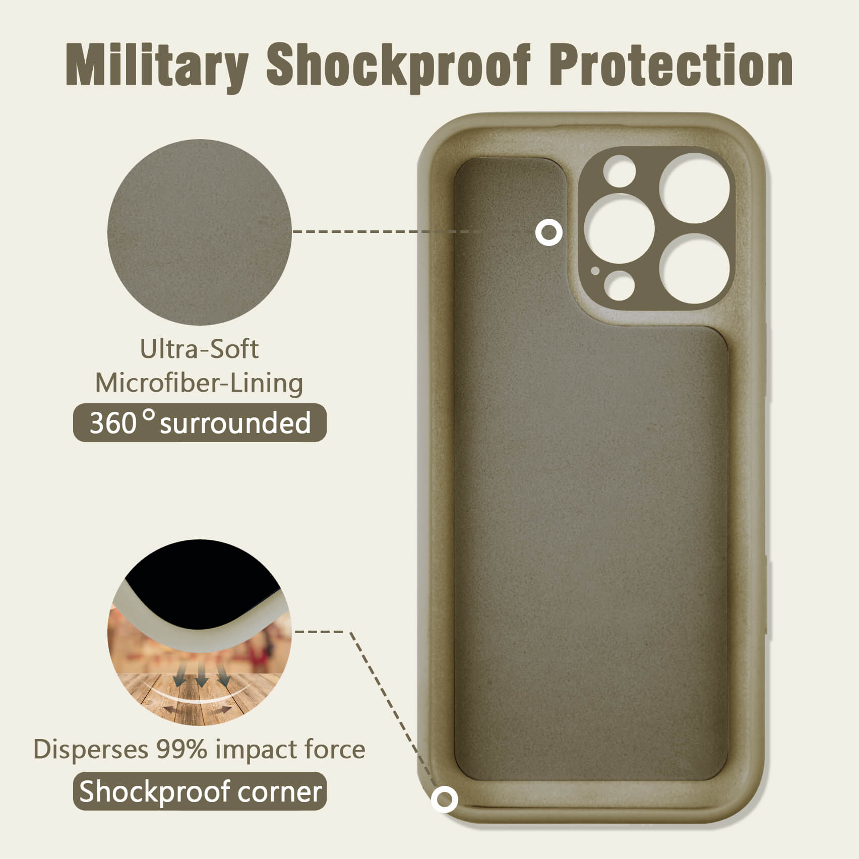 Dark Grey Solid Color Compatible with Magsafe Phone Case