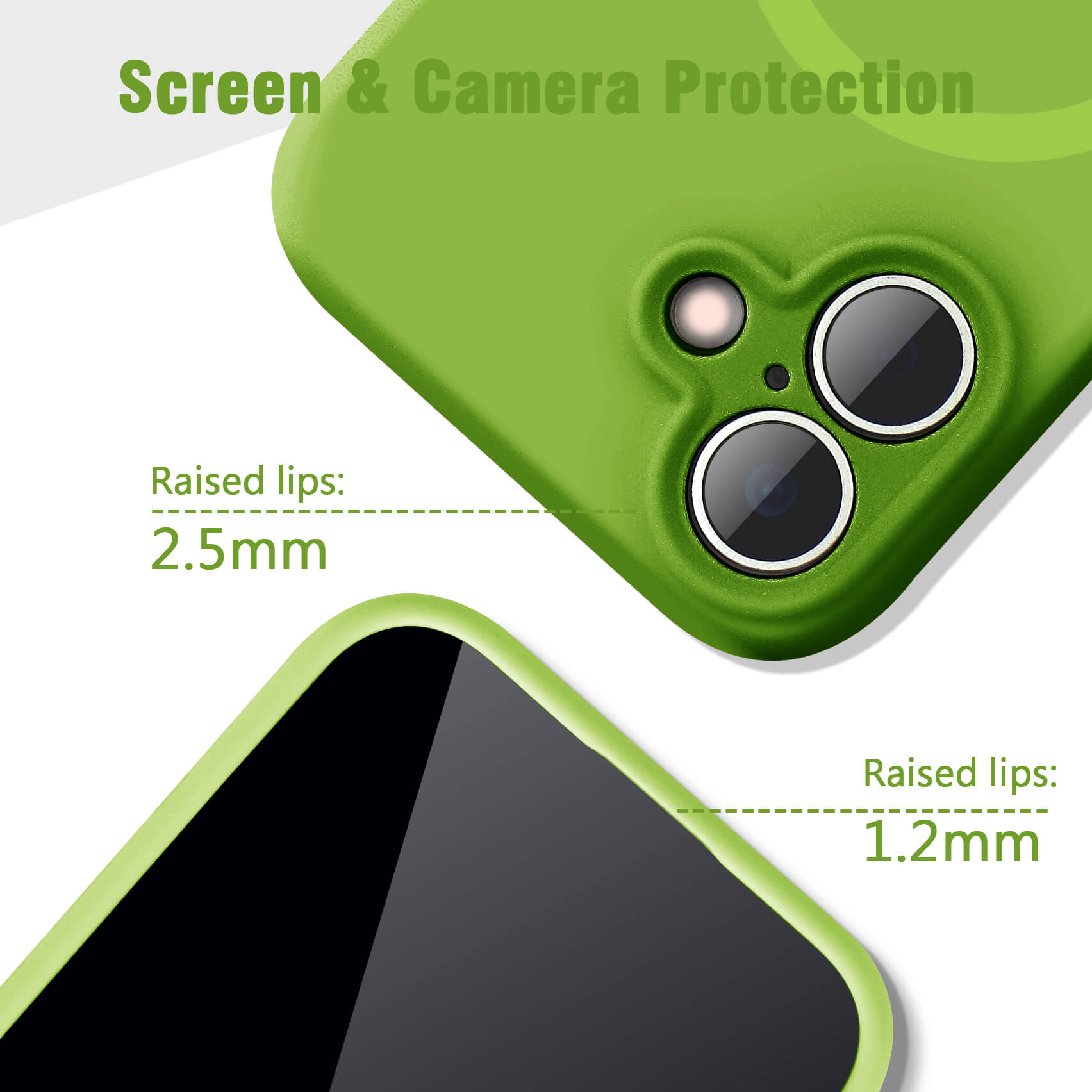 Green Solid Color Full Cover Phone Case
