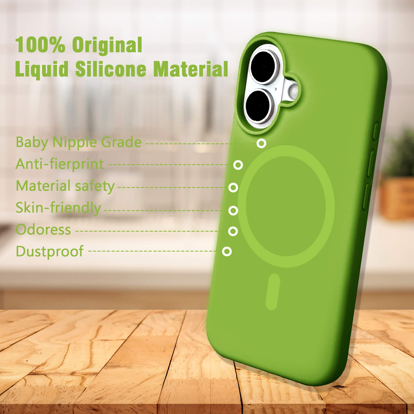 Green Solid Color Phone Case