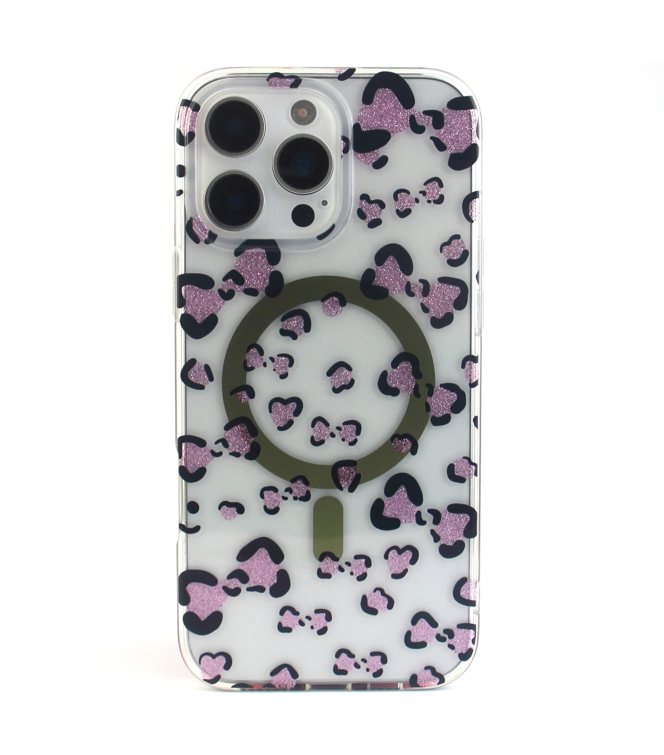 Leopard Pink Phone Case MagSafe Grip Set
