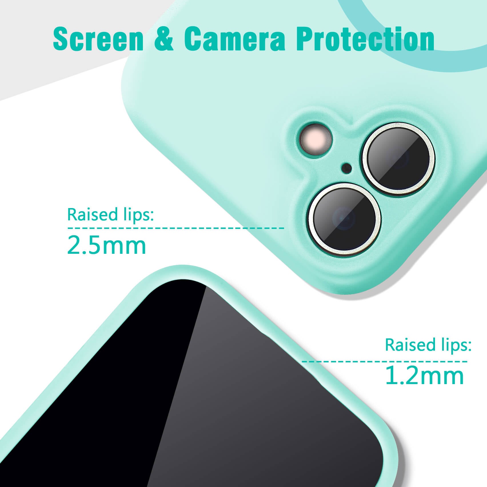 Light Blue Solid Color Full Cover Phone Case