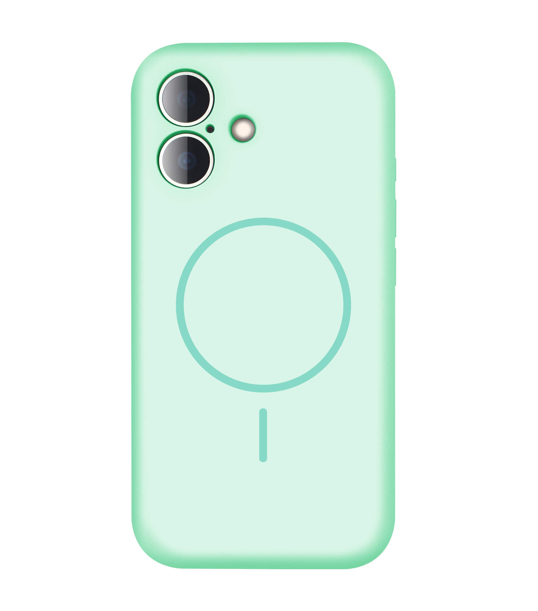 Light Green Solid Color Compatible with Magsafe Phone Case