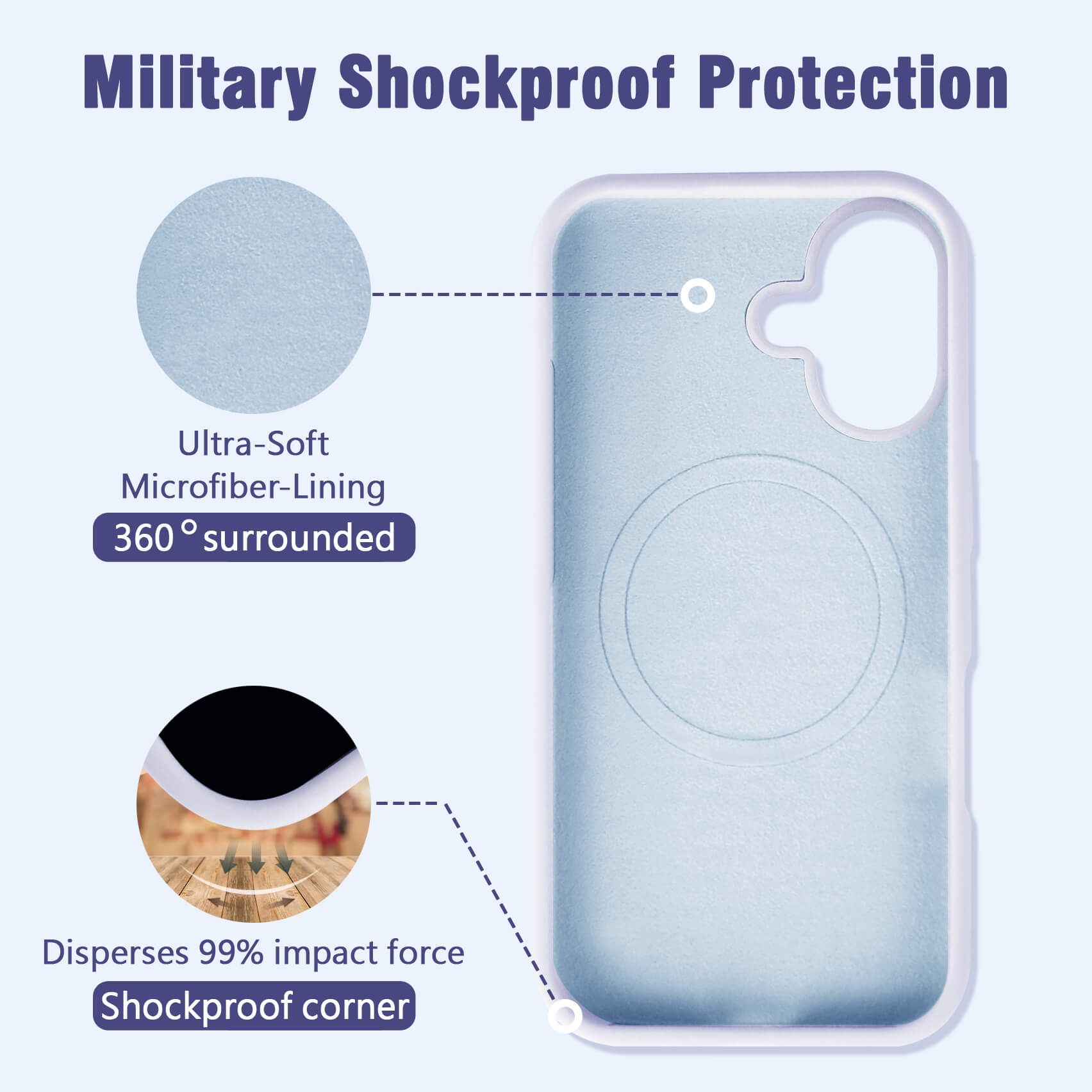 Light Purple Solid Color Phone Case