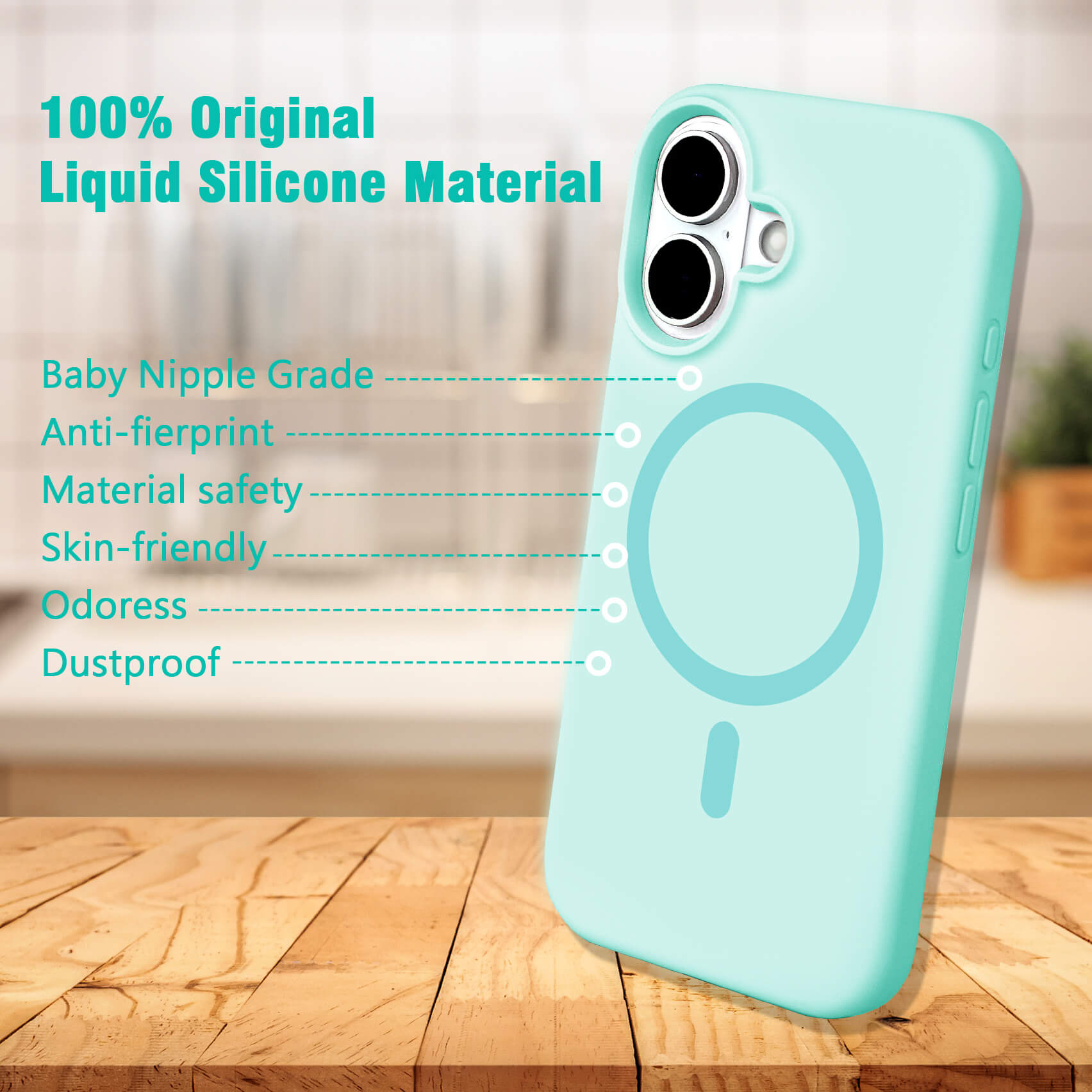 Light Blue Solid Color Phone Case