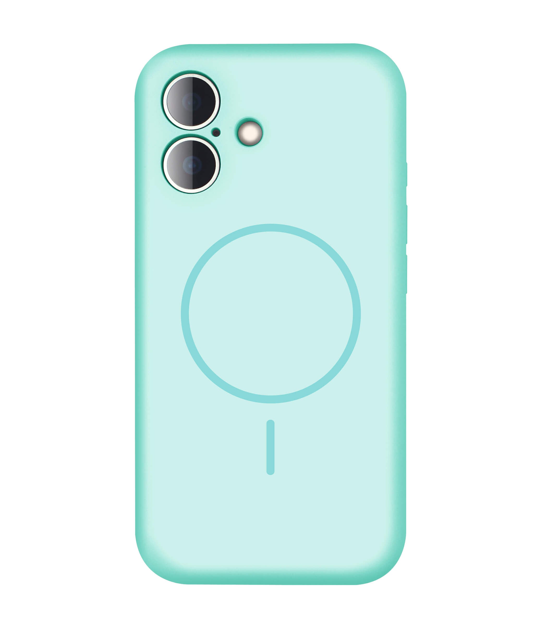 Light Blue Solid Color Compatible with Magsafe Phone Case