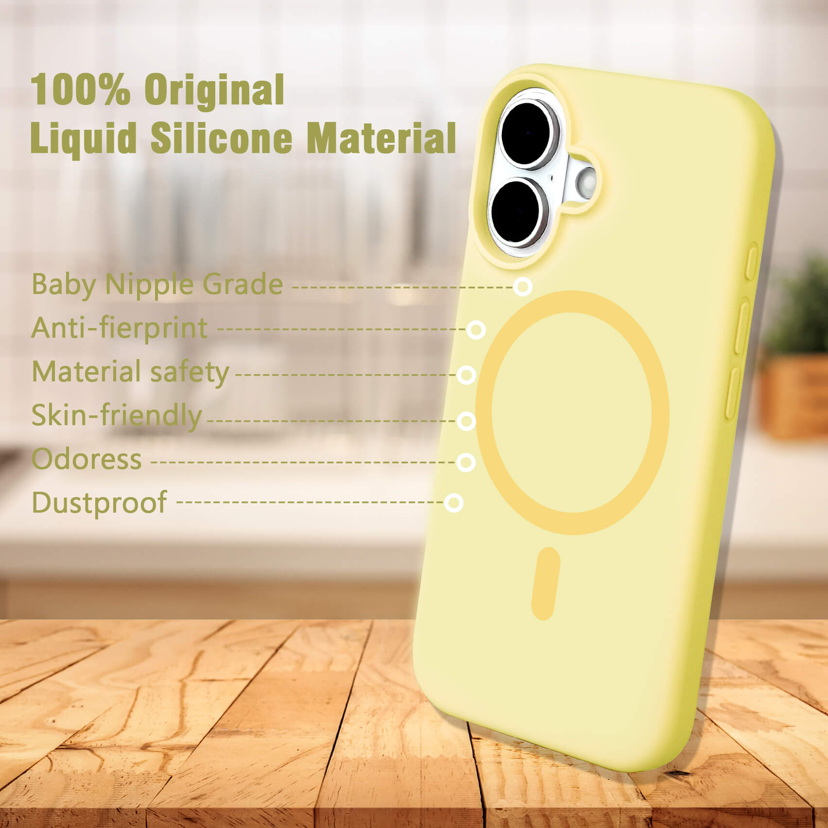 Light Yellow Solid Color Phone Case