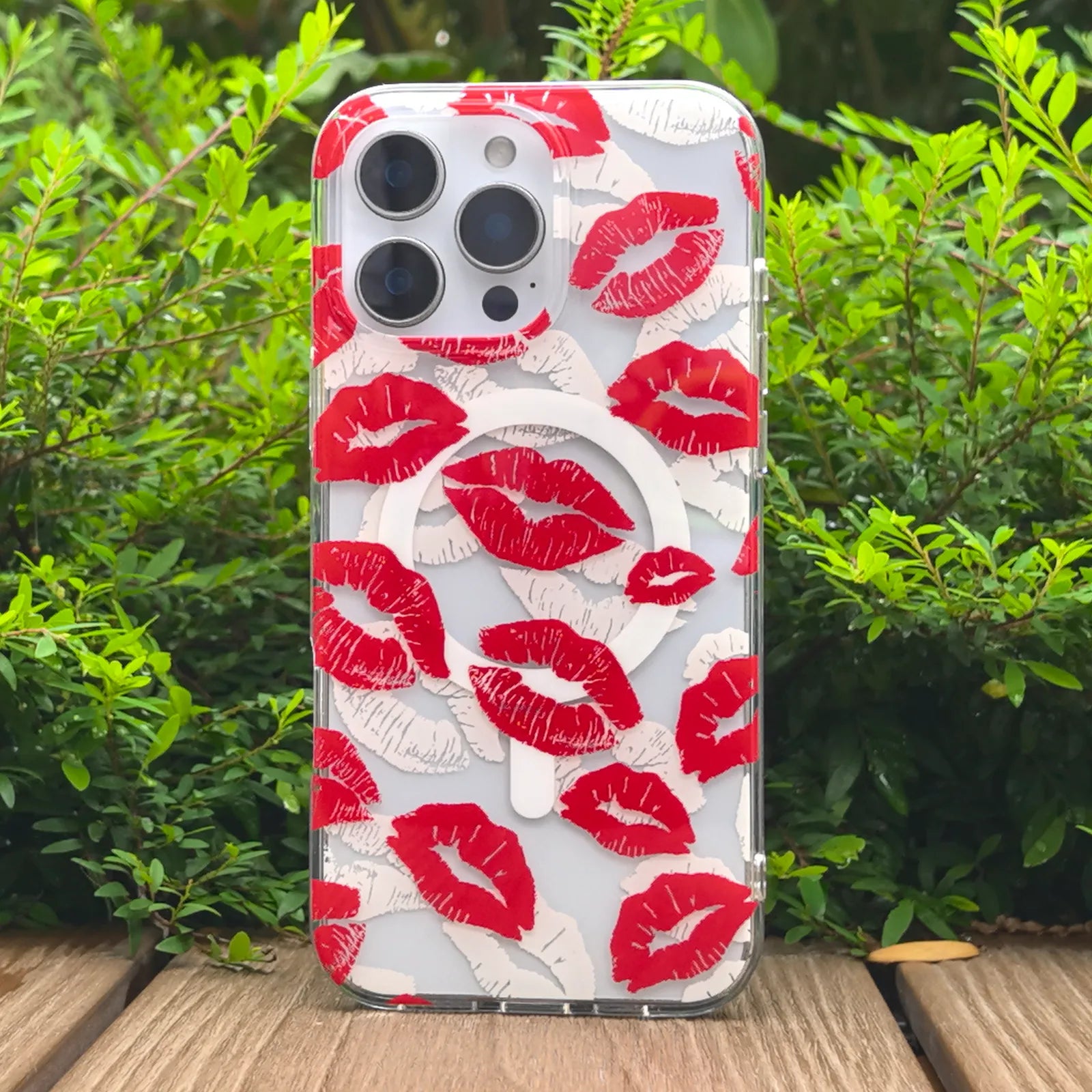 Lip Red Phone Case MagSafe Grip Set