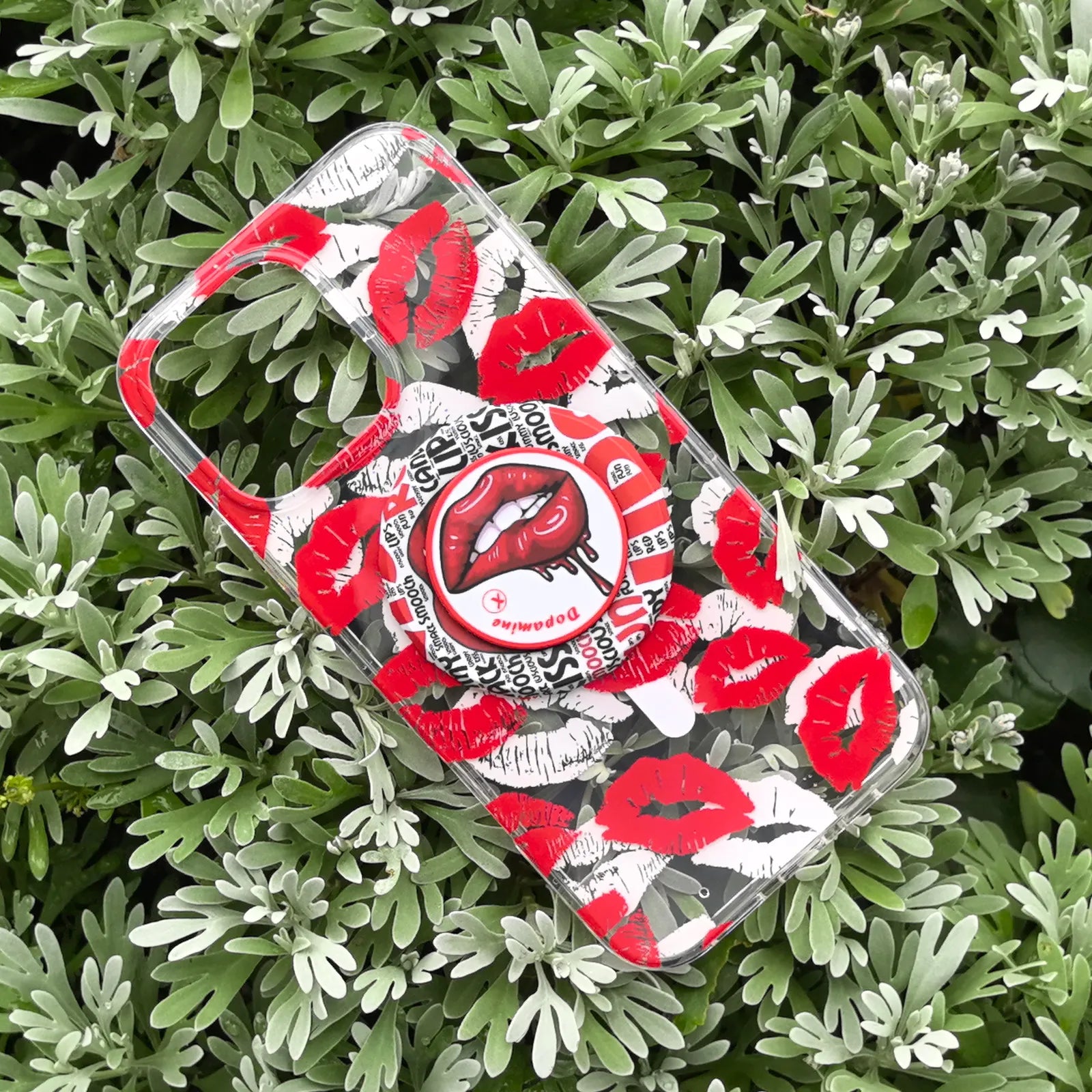 Lip Red Phone Case MagSafe Grip Set