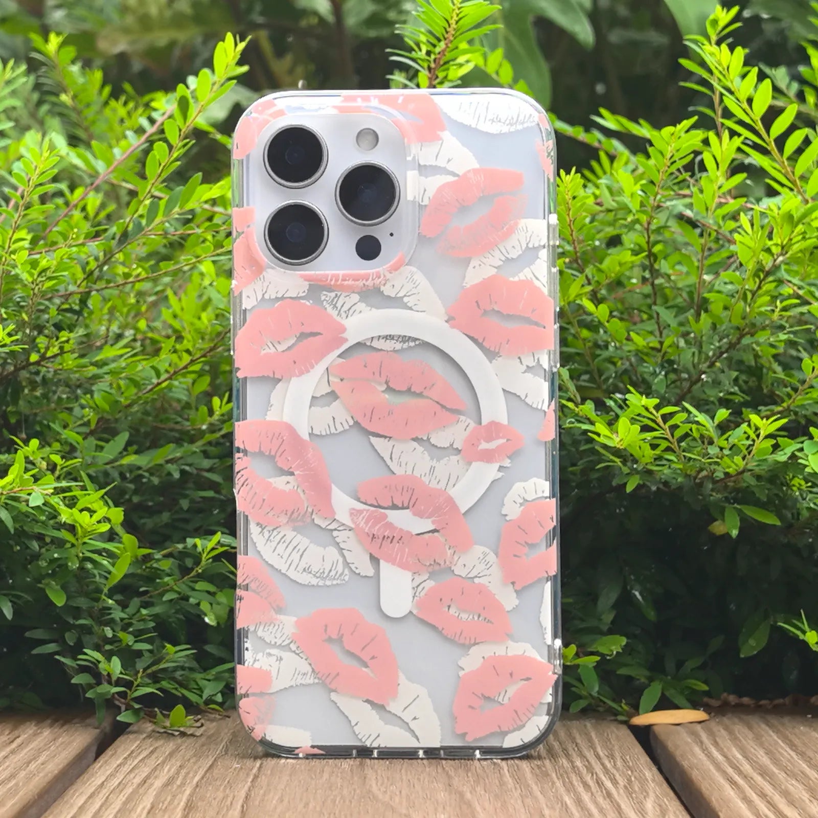 Lip Pink Phone Case MagSafe Grip Set