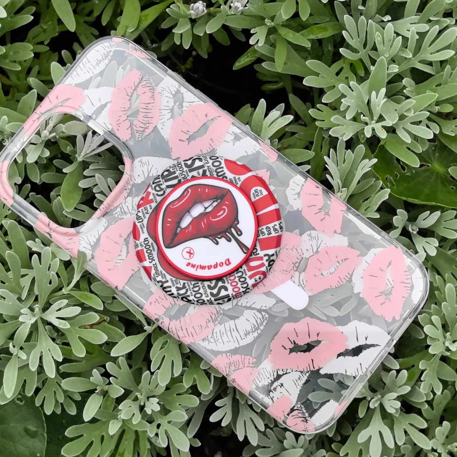 Lip Pink Phone Case MagSafe Grip Set