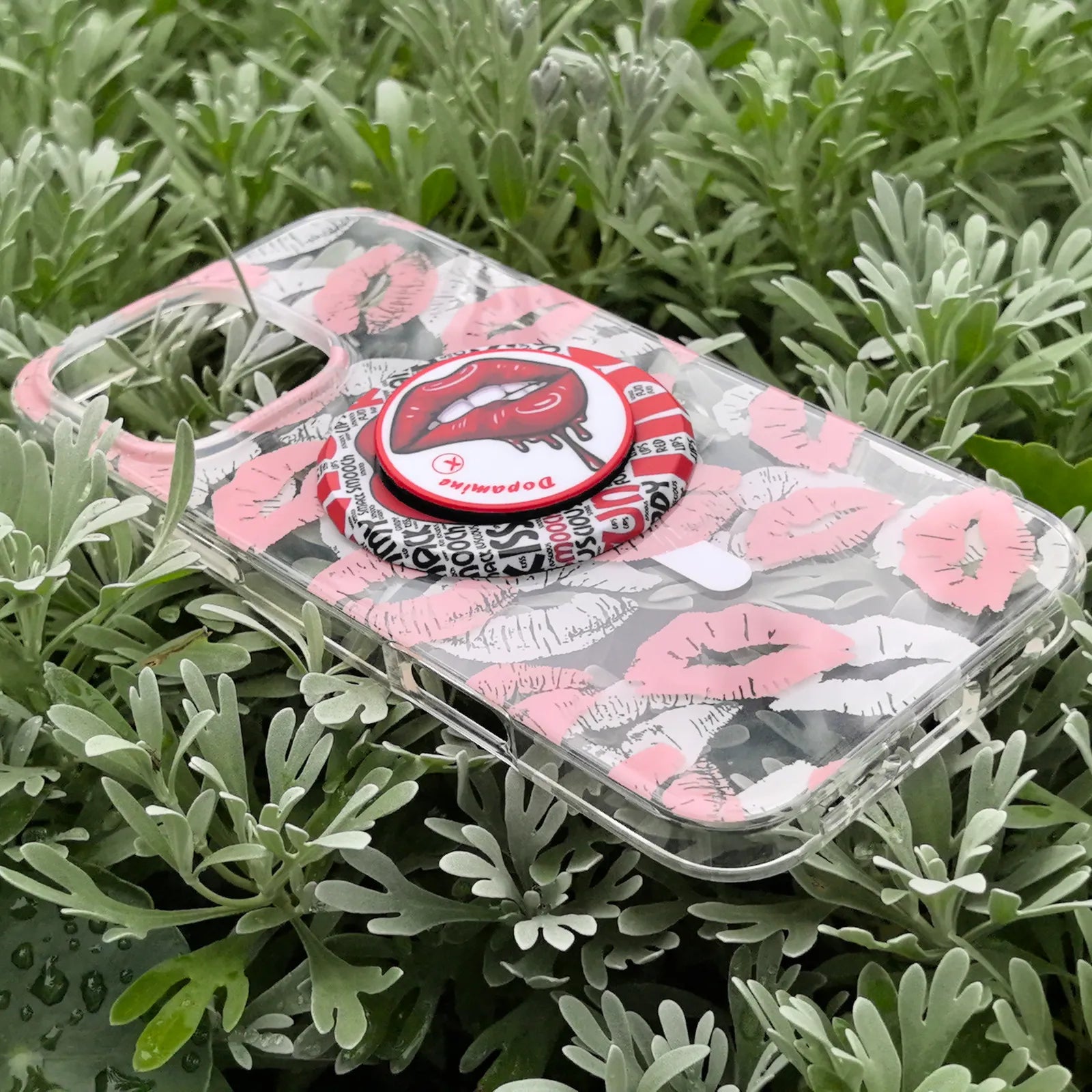 Lip Pink Phone Case MagSafe Grip Set