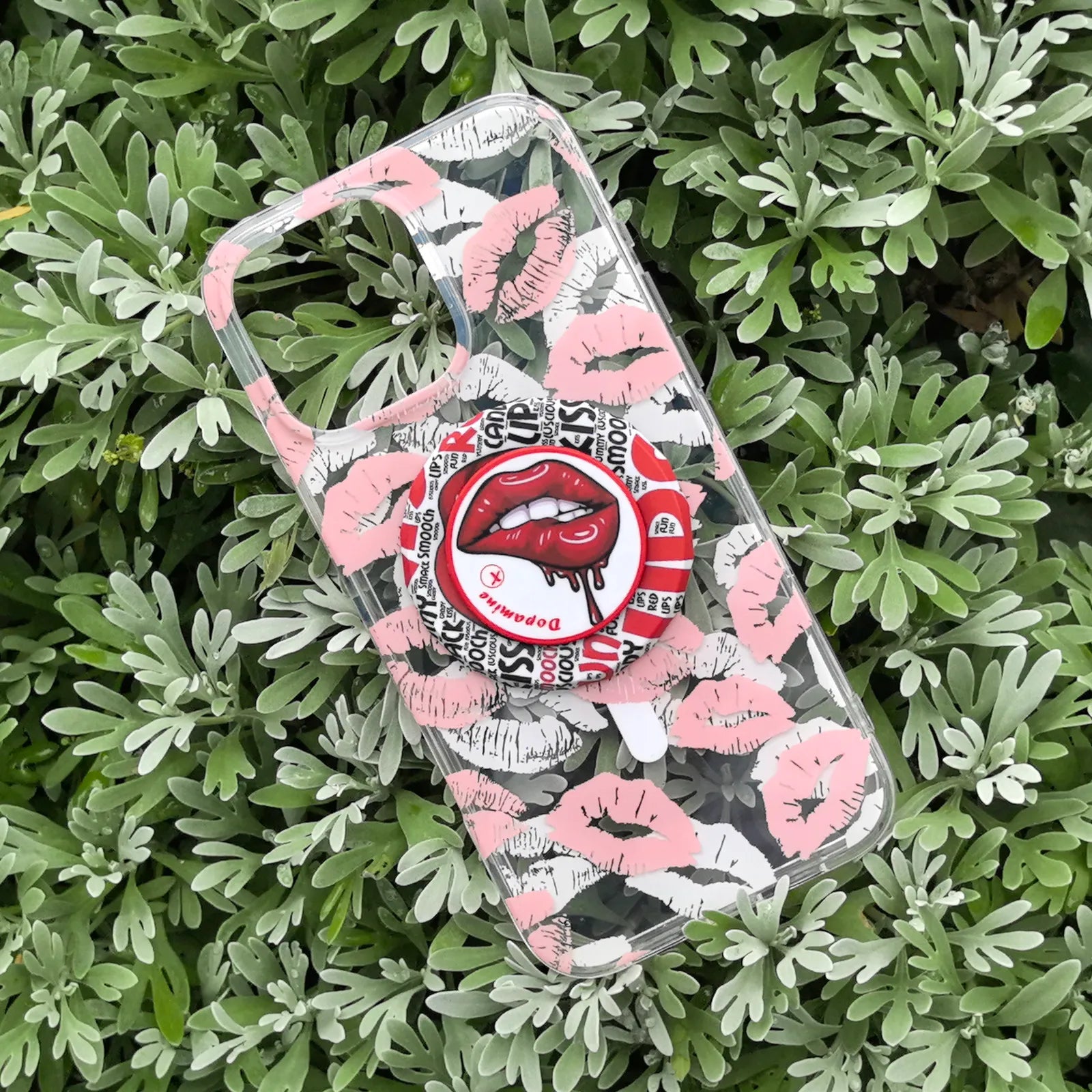 Lip Pink Phone Case MagSafe Grip Set