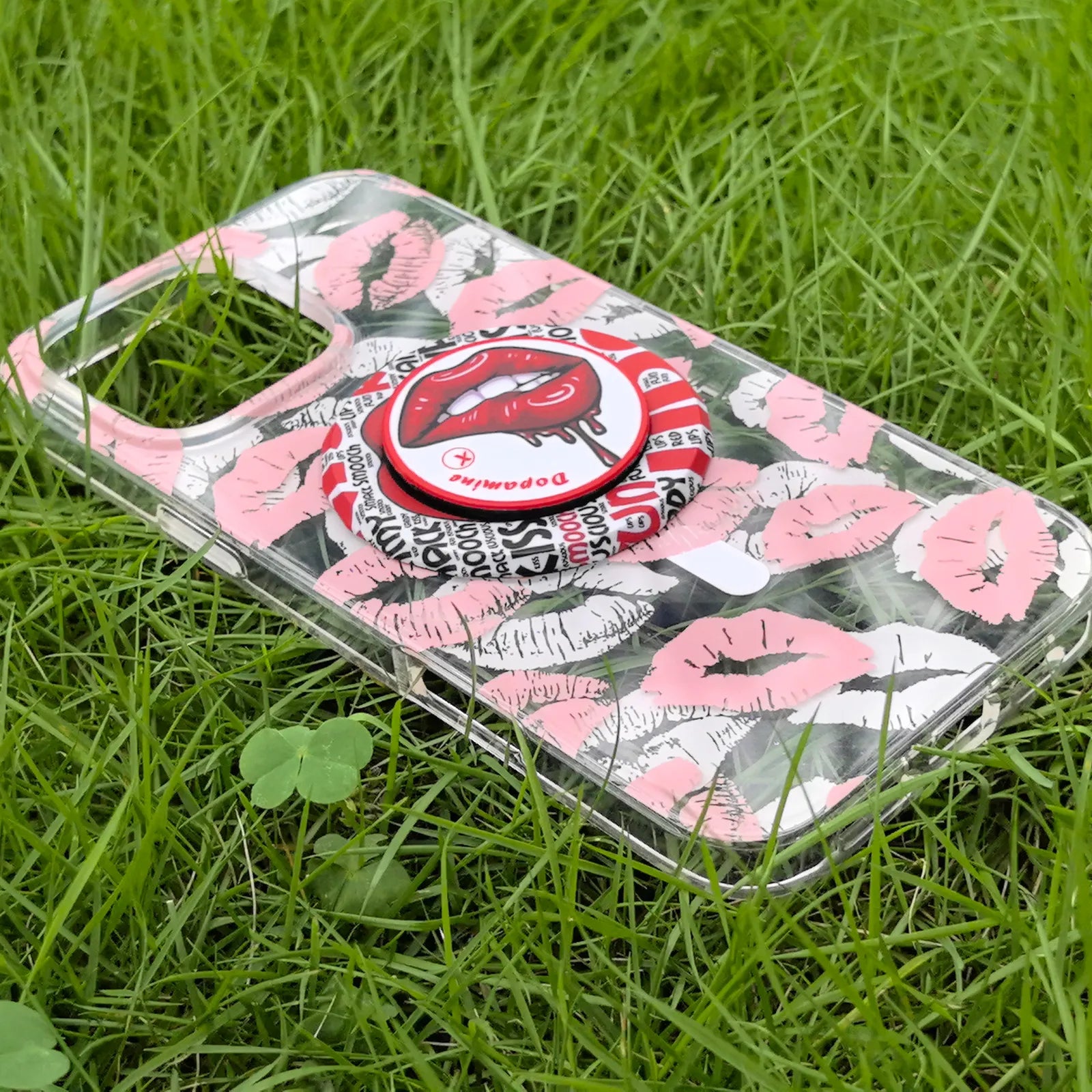 Lip Pink Phone Case MagSafe Grip Set