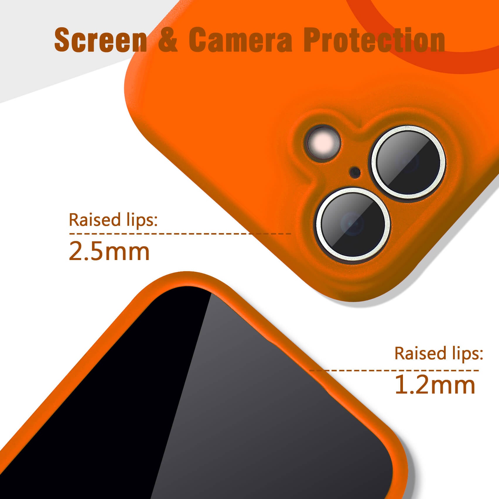 Orange Solid Color Full Cover Phone Case