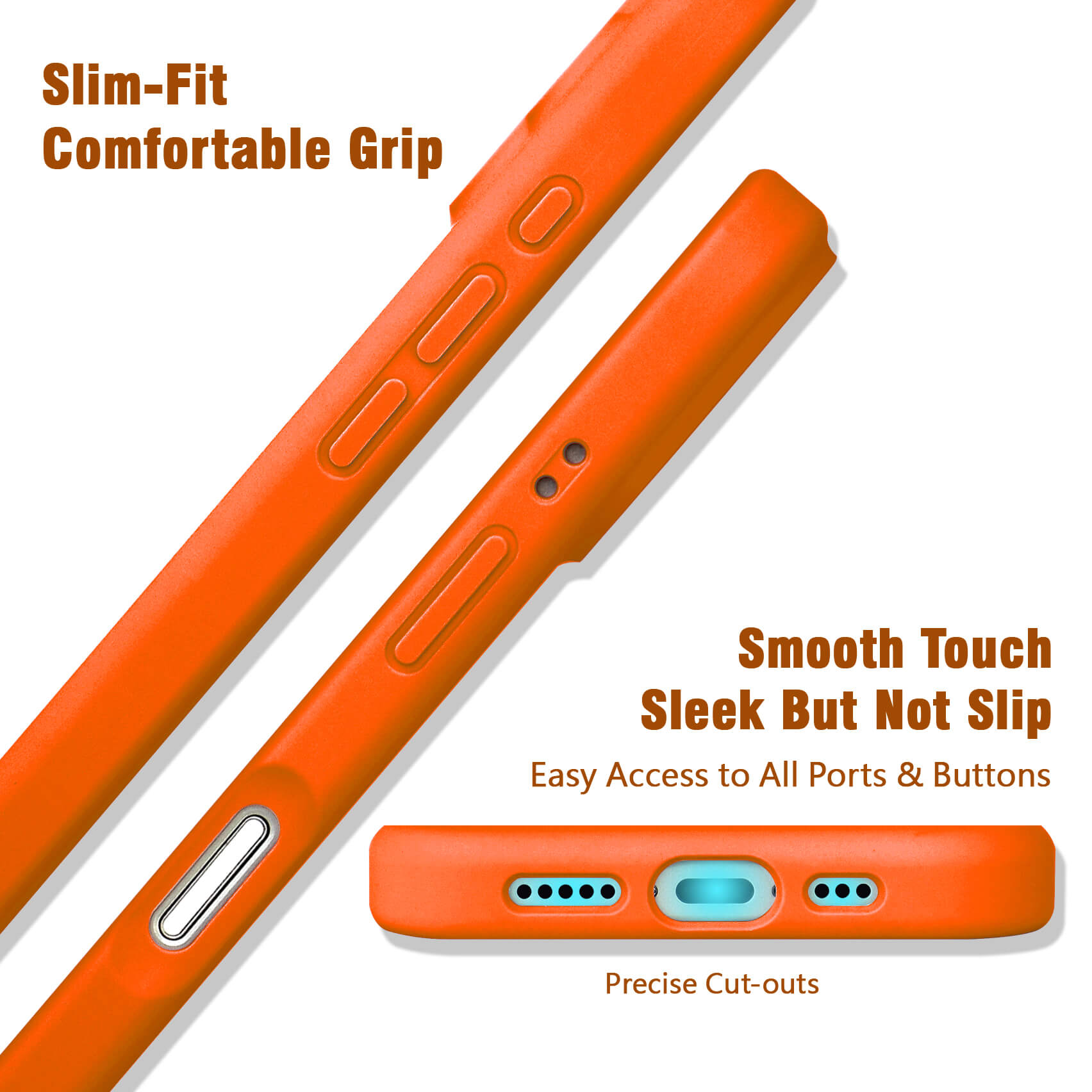 Orange Solid Color Phone Case