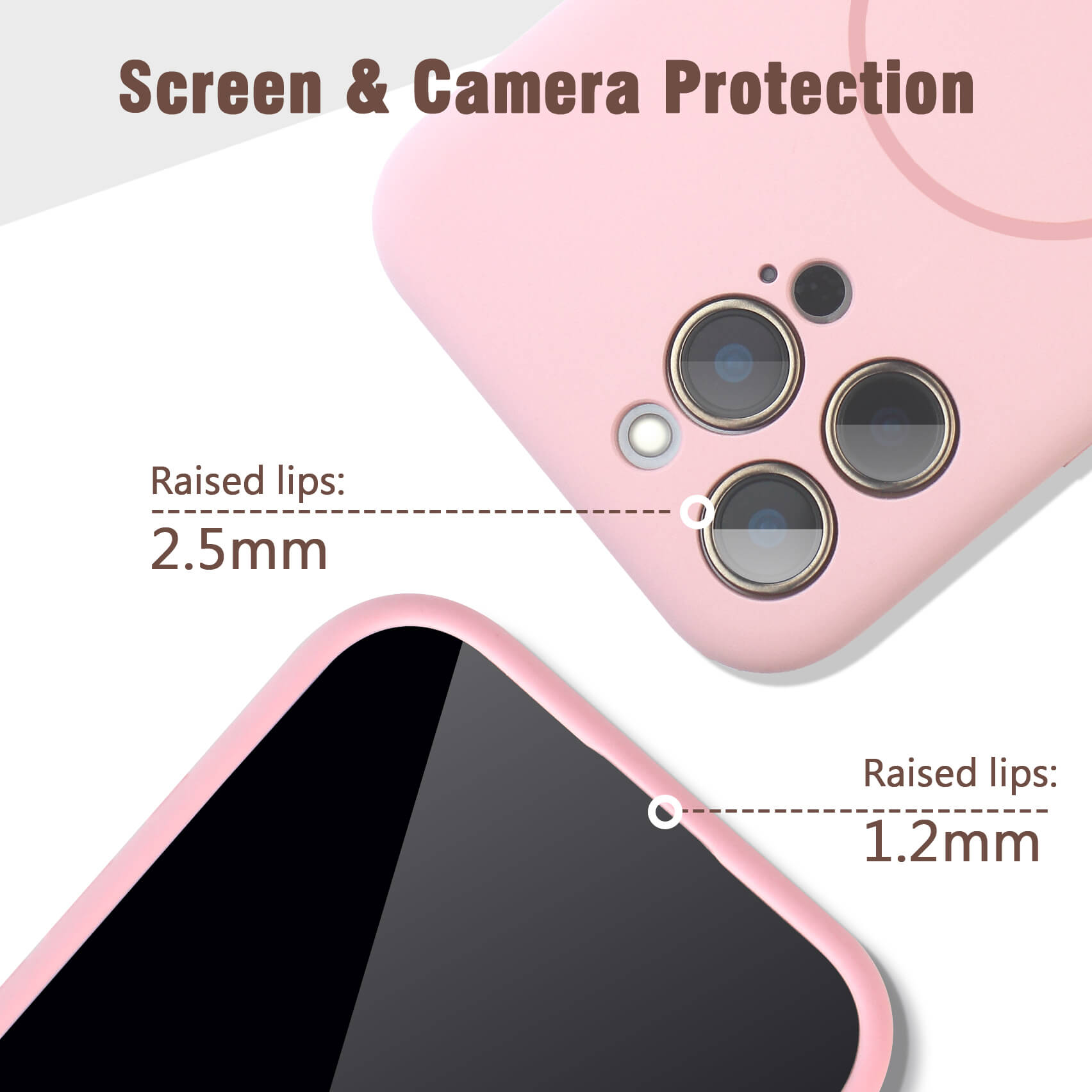 Pink Solid Color Compatible with Magsafe Phone Case