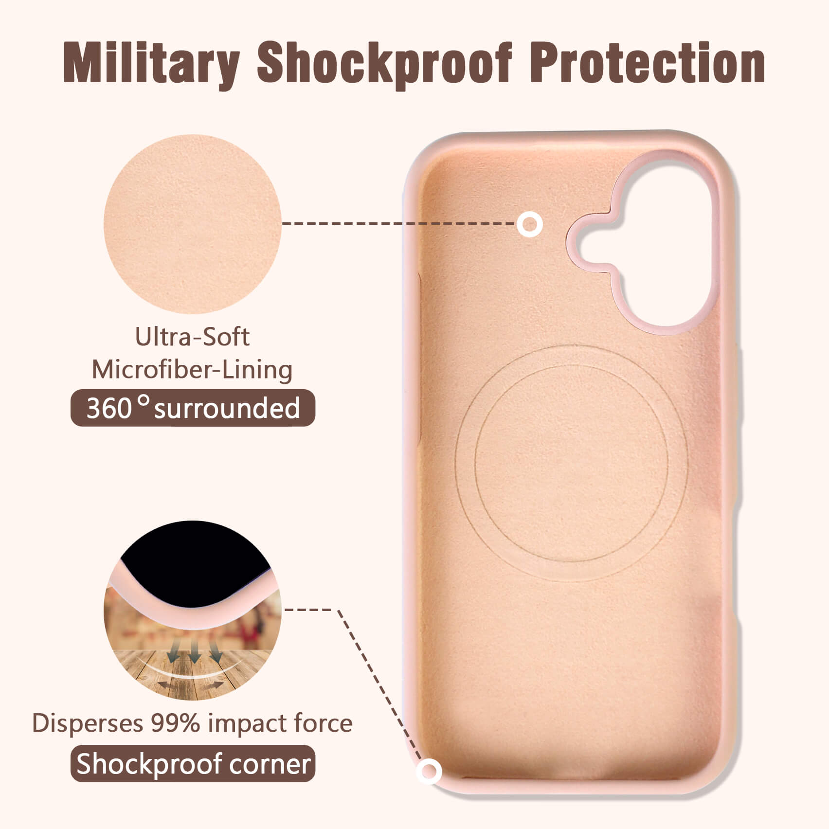 Light Pink Solid Color Phone Case