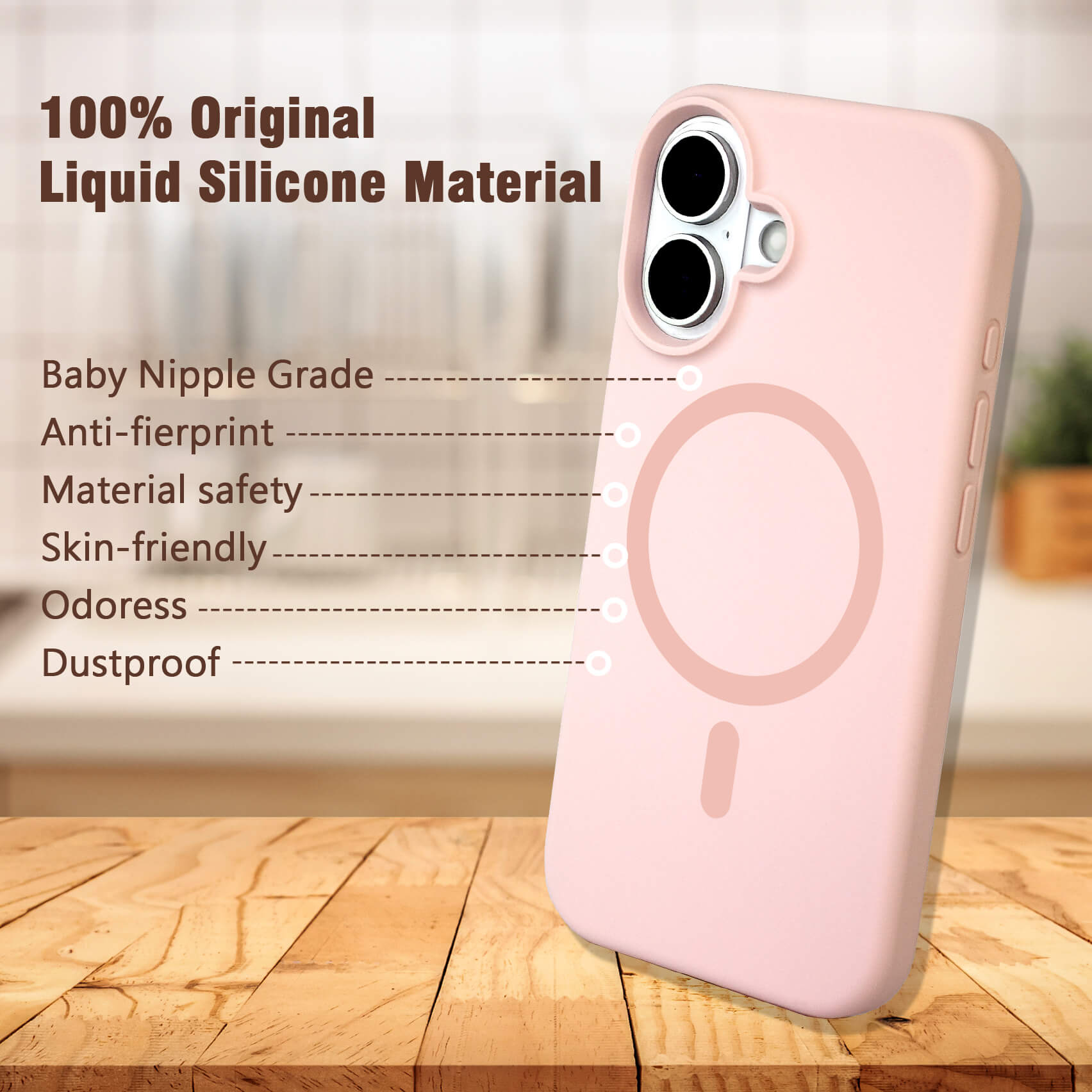 Light Pink Solid Color Phone Case