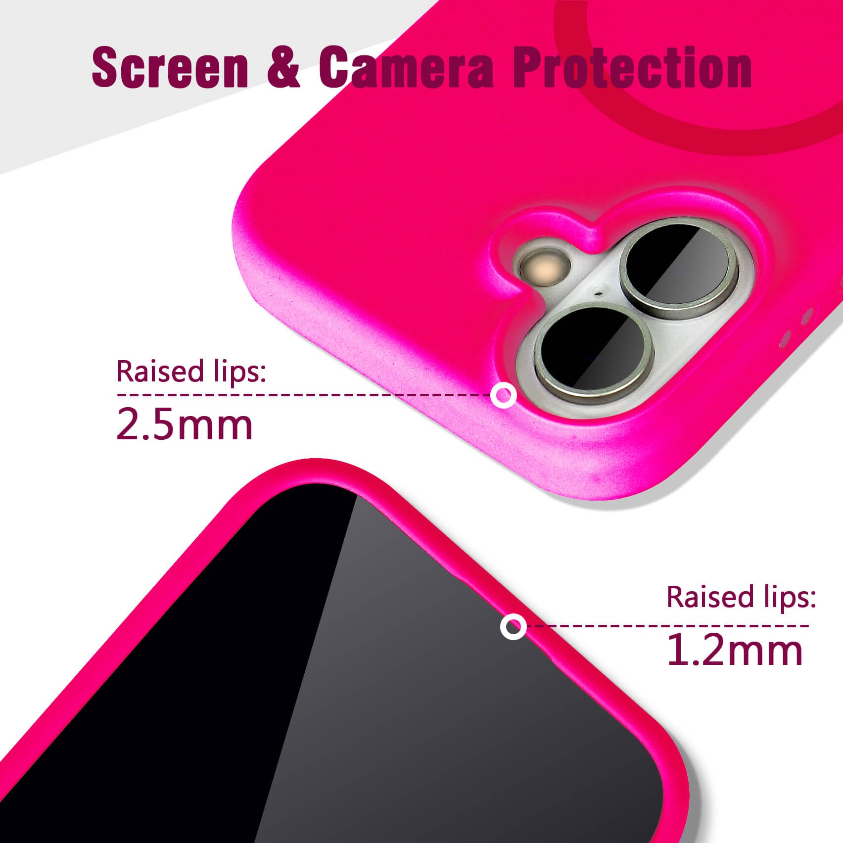 Rose Red Solid Color Phone Case