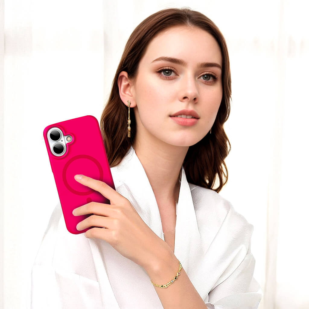 Rose Red Solid Color Phone Case